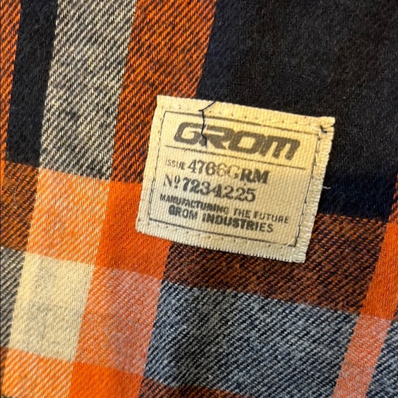 Casual Blue and Orange Button Down Shirt - Picture 6 of 13